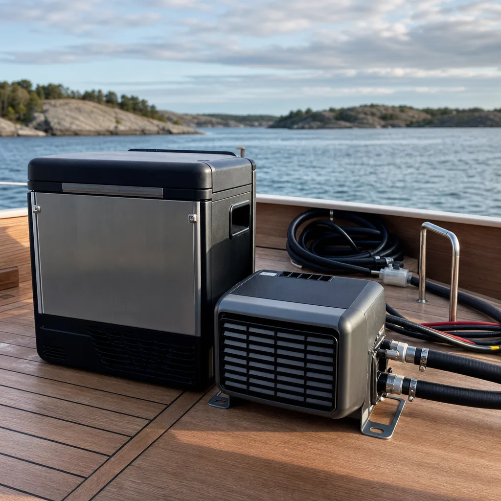 Värmare och kylskåp till båt
